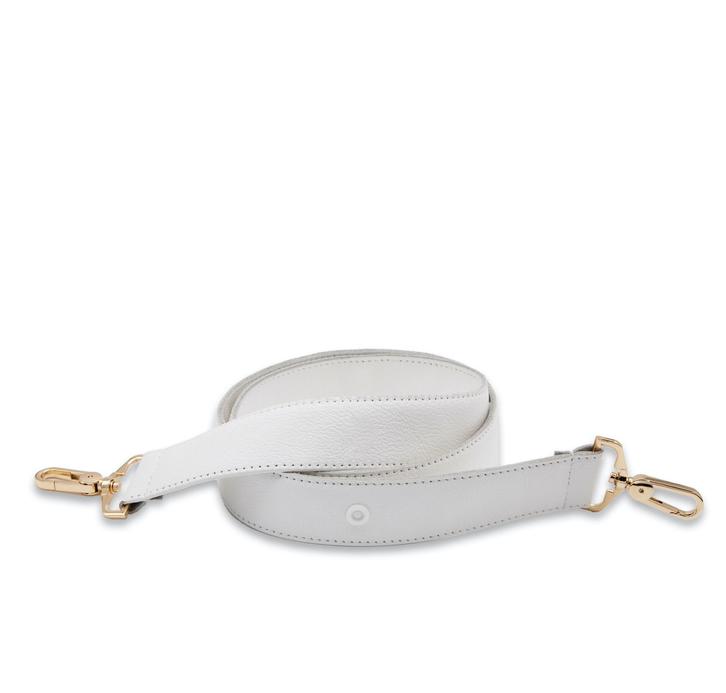 Schulterriemen reinweiß, handgefertigt aus hochwertigem Leder ohne Zubehör