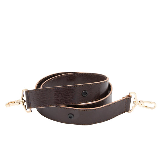 Schulterriemen braun, handgefertigt aus hochwertigem Leder ohne Zubehör