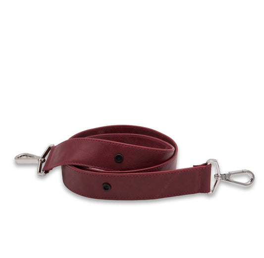 Schulterriemen rot, handgefertigt aus hochwertigem Leder ohne Zubehör